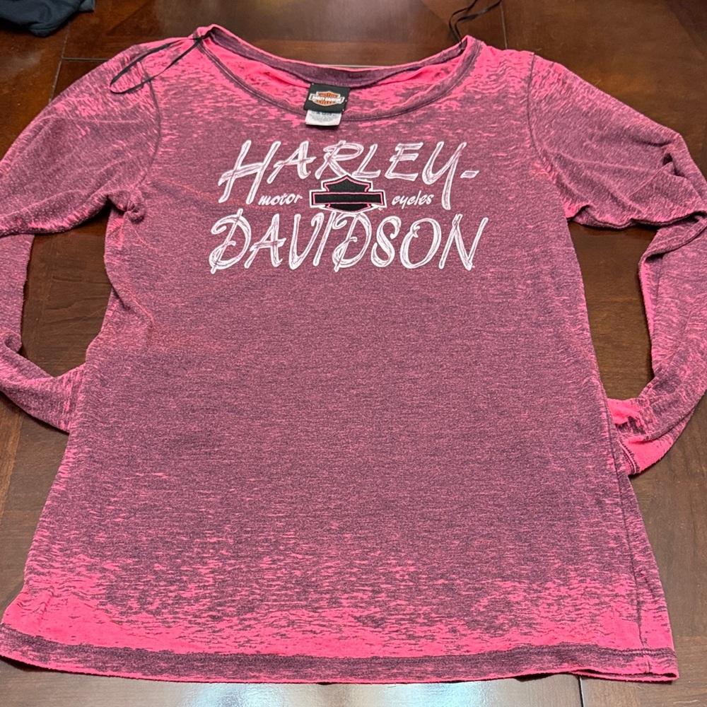 Harley-Davidson Fuchsia Long Sleeve Top